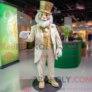 Cream Leprechaun mascot...