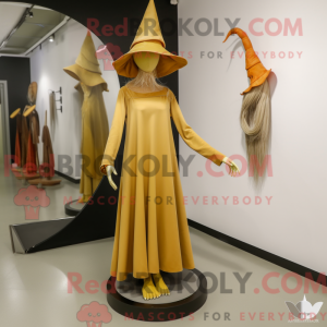 Gold Witch S Hat mascot...