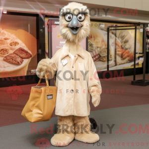 Beige Emu-maskotdraktfigur...
