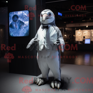 Sølv pingvin maskot kostume...