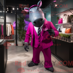 Magenta Tapir Maskottchen...