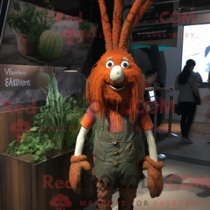 Rust Carrot mascot costume...