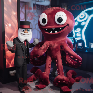 Maroon Kraken mascot...