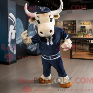 Navy Bull maskotdraktfigur...