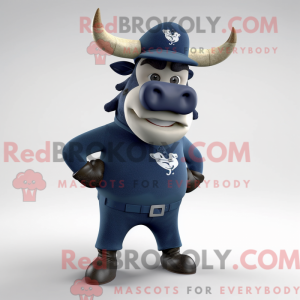 Navy Bull maskotdraktfigur...