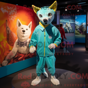 Turkis Dingo maskot kostume...