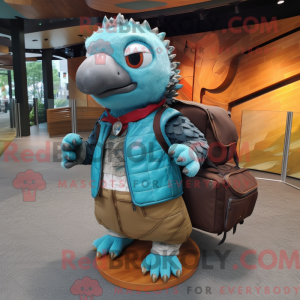 Turquoise Pangolin mascot...