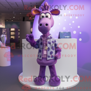 Purple Giraffe mascot...