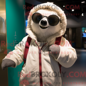 White Sloth maskot kostume...