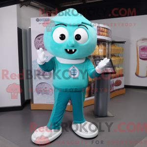 Teal Ice Cream mascot...