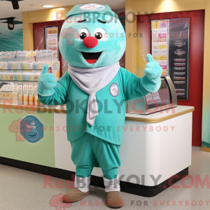Teal Ice Cream mascot...