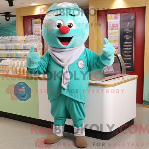 Teal Ice Cream Maskottchen...