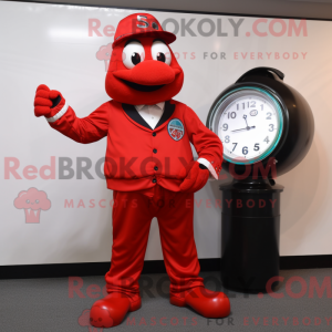 Red Baseball Glove mascot...