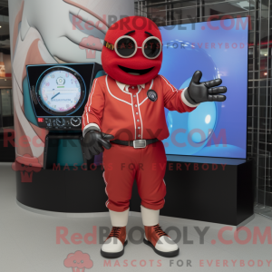 Red Baseball Glove mascot...