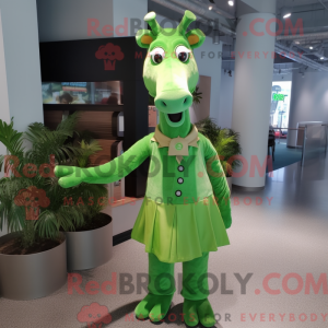 Green Giraffe mascot...