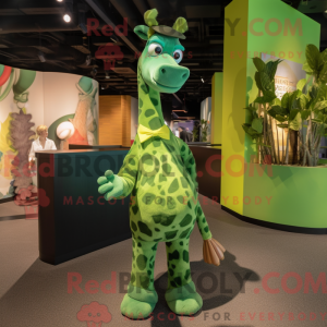 Máscara de girafa verde...