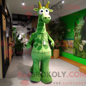 Máscara de girafa verde...