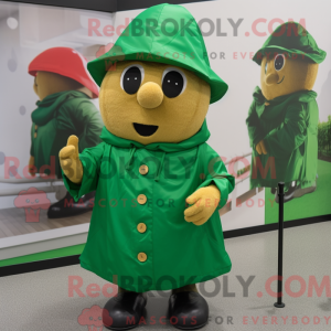 Green Potato mascot costume...