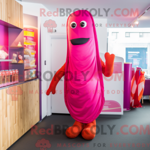 Magenta Hot Dog mascot...