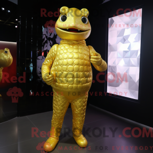 Gold Ice mascot costume...