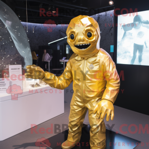 Gold Ice mascot costume...