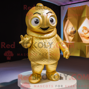 Gold Ice mascot costume...