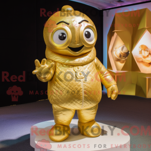 Gold Ice-maskotdraktfigur...
