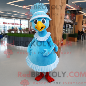Himmelblå Tyrkiet maskot...