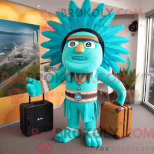 Turquoise Chief mascot...