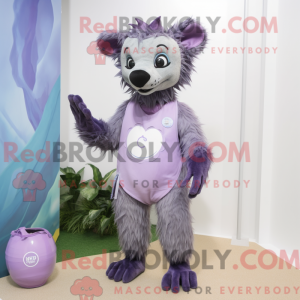 Lavender Hyena mascot...