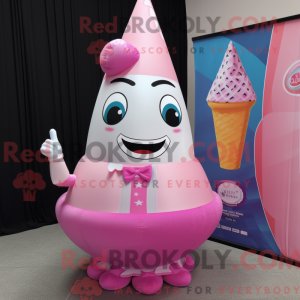 Pink Ice Cream Cone mascot...