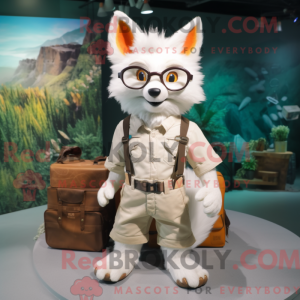 White Fox-maskotdraktfigur...
