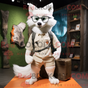 White Fox mascot costume...