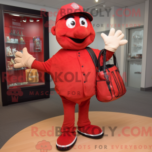 Red Baseball Glove mascot...