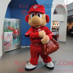 Red Baseball Glove mascot...