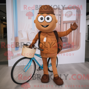 Brown Unicyclist mascot...