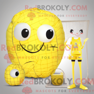 Lemon Yellow Volleyball Net...