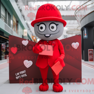 Red Love Letter mascot...