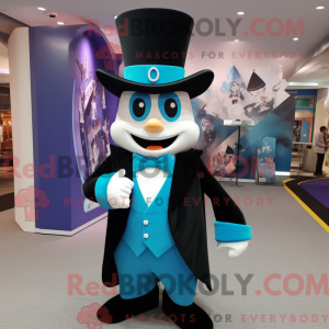 Cyan King maskot kostume...