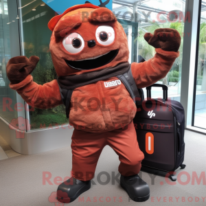 Rust Acrobat mascot costume...