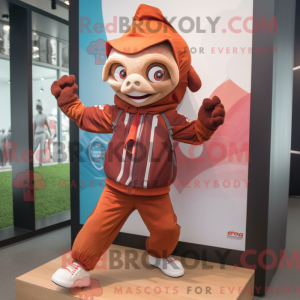 Rust Acrobat maskot kostume...