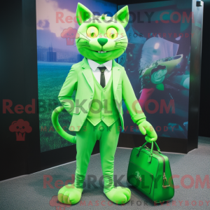 Lime grønn katt máscara...