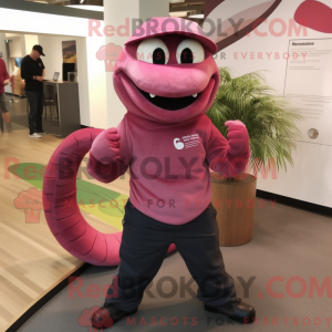 Pink Titanoboa maskot...