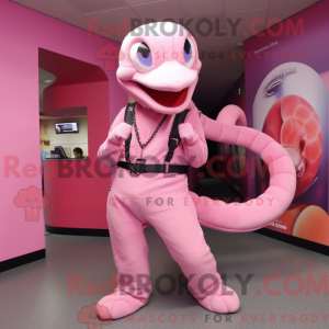 Pink Titanoboa maskot...