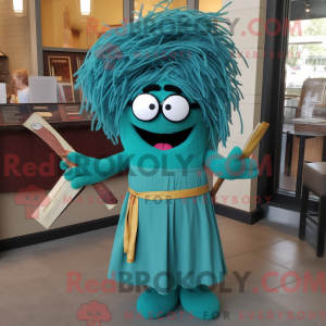 Teal Spaghetti mascot...