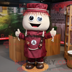 Maroon Ramen maskot kostume...