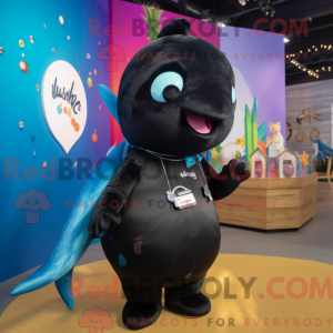 Black Narwhal mascot...