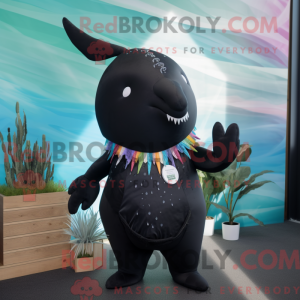 Black Narwhal mascot...