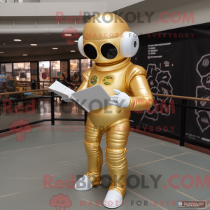 Gold Astronaut mascot...