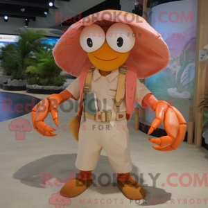 Peach Hermit Crab mascot...